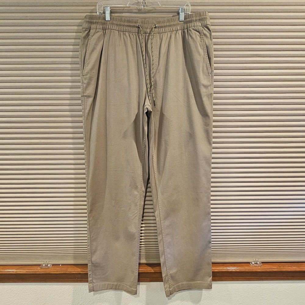 Quince Cotton Chino Drawstring Pants Sand Dune Beige Mens XL Elastic Waist